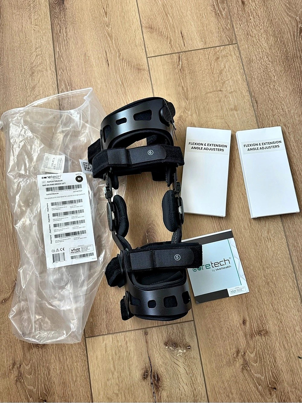 Coretech 845 OA Knee Brace Left Medium Black
